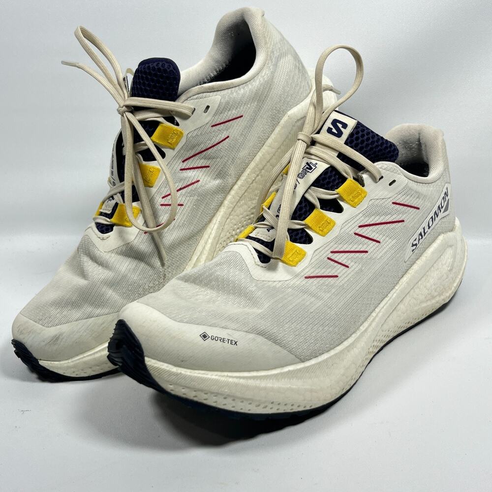 SALOMON Sneakers Mens 10 Aero Blaze 3 GRVL GoreTex Running Shoes White